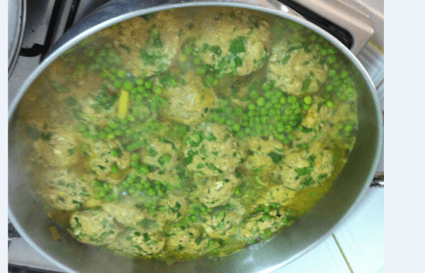 קציצות עם אפונת גינה