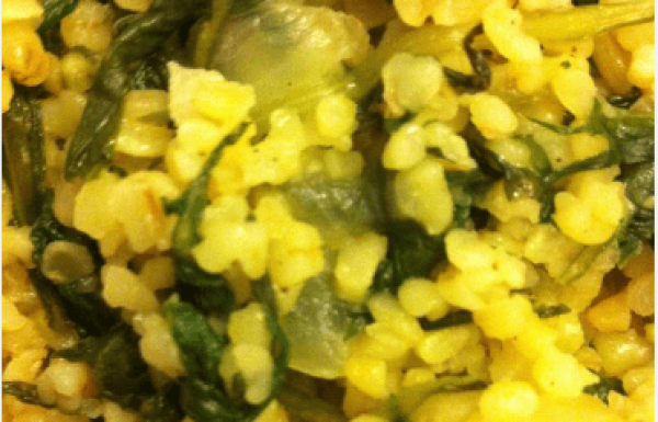 בורגול עם תרד תוספת טעימה בריאה ומנצחת